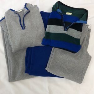 Boys Sz 10-12 fleece tops with matching bottoms